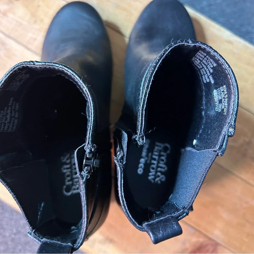 NWT Croft and Barrow Black boots with Ortholite 6 1/2 Wide - Picture 3 of 8